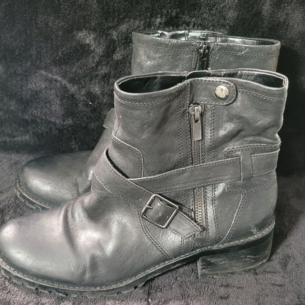 Lord & Taylor  424 Fifth Black Leather Women's Boots Size 10